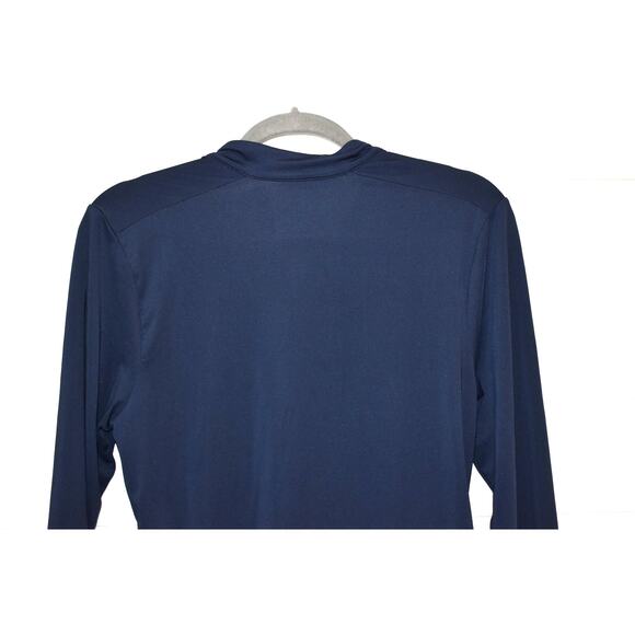 Carve Designs Rashguard Medium Navy Blue Long Sleeve Swim Top Sun Protection Zip - Picture 9 of 9